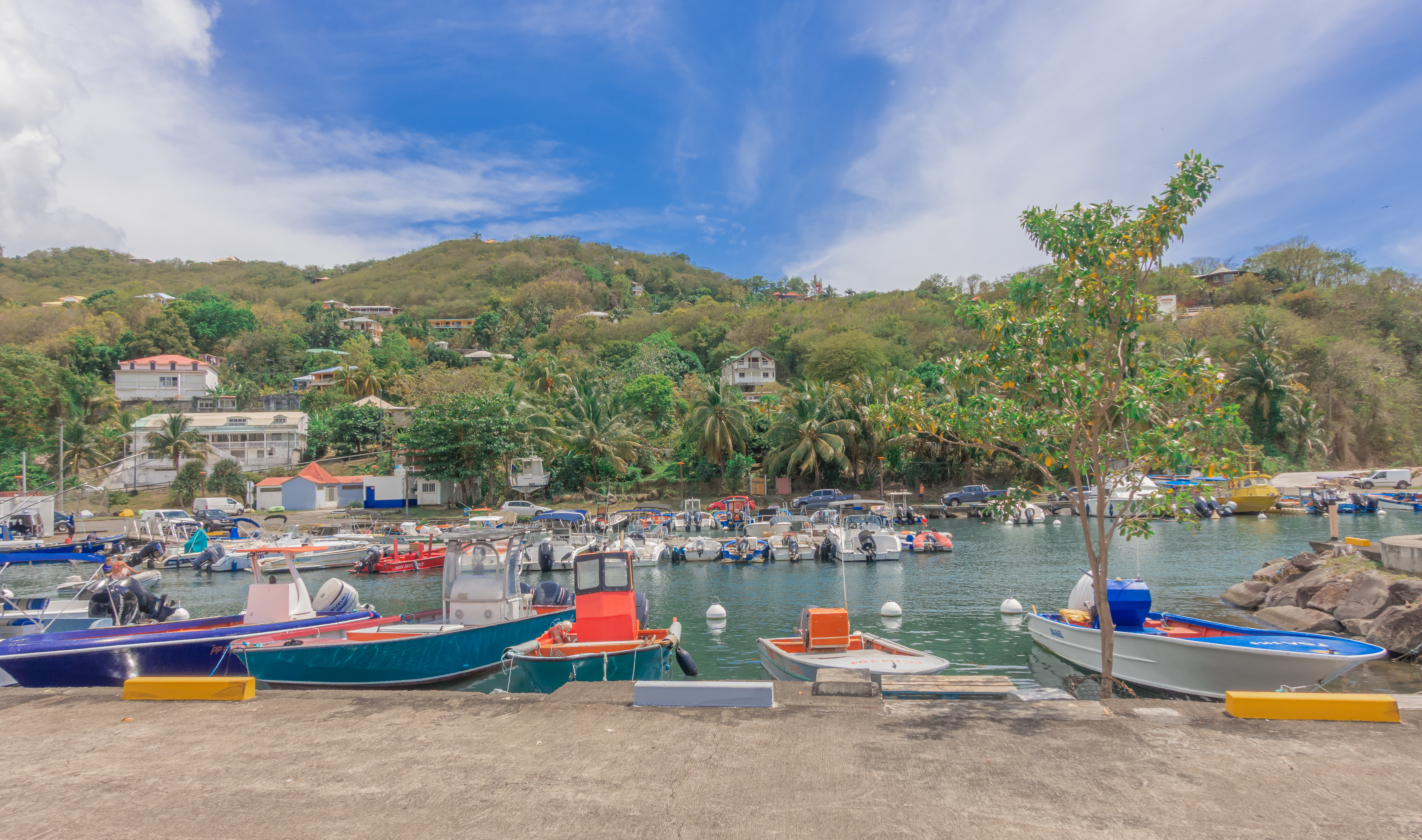 Bourg et port de Deshaies